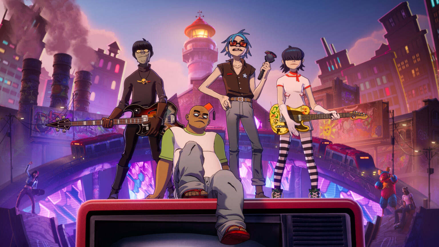 Gorillaz estreou no Fortnite Festival com pacote de itens e músicas